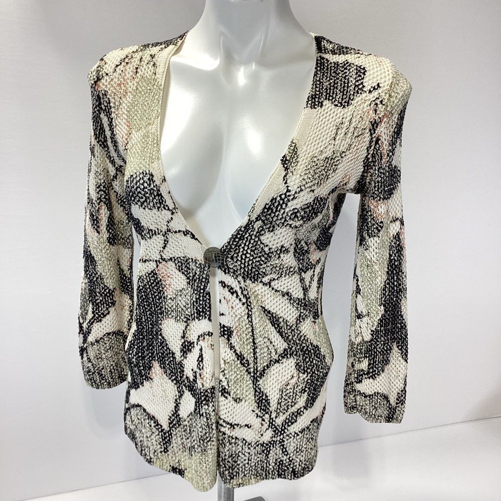 Nic+Zoe Stylish Open Knit Cardigan Sweater PS Nic & Zoe